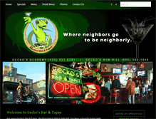 Tablet Screenshot of geckosbar.com